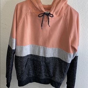 Pink gray and white hoodie